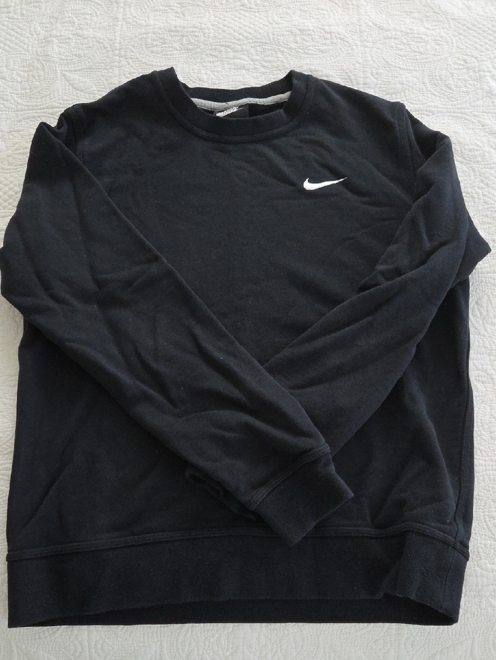 Nike Black Crewneck Sweatshirt with White Swoosh